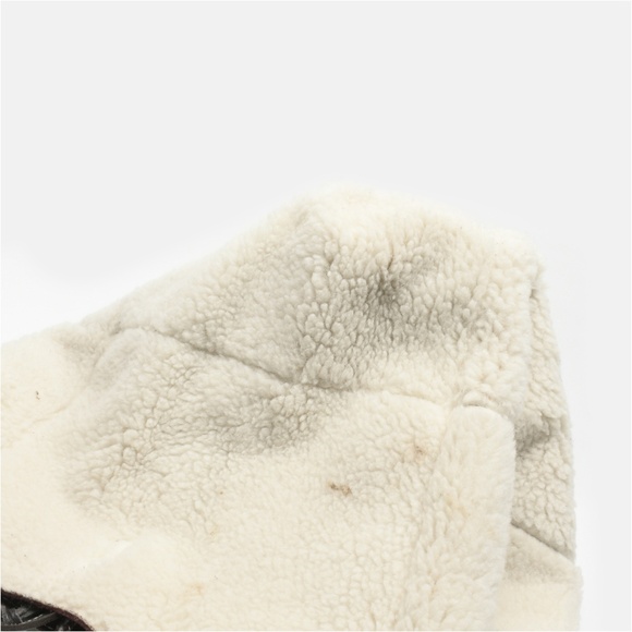 CRISTINA Suede Tote Bag with Shearling Trim and Lining Made in Italy - Picture 8 of 9